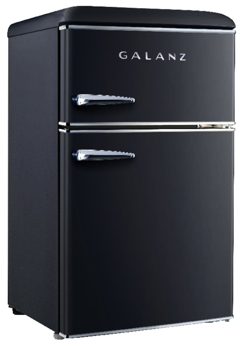 Galanz 3.1 cu. ft. Retro Mini Fridge in Red with Dual Door True