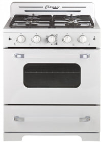 Classic Retro by Unique 30" Convection Gas Range - UGP-30CR W 