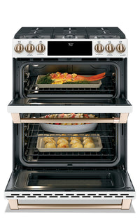 Café Slide-In Double-Oven Gas Range with Convection - CCGS750P4MW2 - Gas Range in Matte White