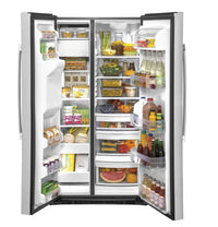 GE 25.2 Cu. Ft. Side-by-Side Refrigerator - GSS25IYNFS - Refrigerator in Fingerprint Resistant Stainless Steel 