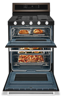 KitchenAid 30" Gas Double Oven Convection Range - KFGD500EBS