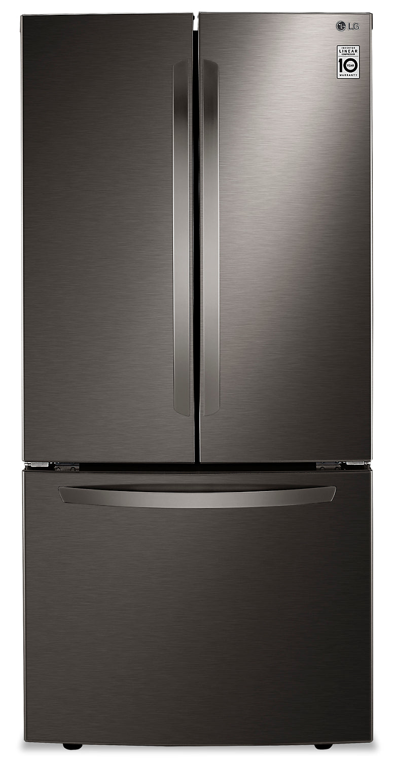 LG 25 Cu. Ft. Smudge Resistant French-Door Refrigerator - LRFCS2503D - Refrigerator in Black Stainless Steel