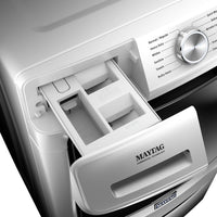 Maytag Front-Load 5.5 Cu. Ft. Washer with Extra Power and 7.3 Cu. Ft. Gas Steam Dryer – White