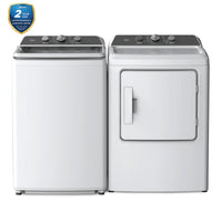 Midea 4.3 Cu. Ft. Top-Load Washer and 6.7 Cu. Ft. Electric Dryer - White  | Laveuse à chargement par le haut de 4,3 pi³ et sécheuse électrique de 6,7 pi³ de Midea - blanches  | MITL43AW