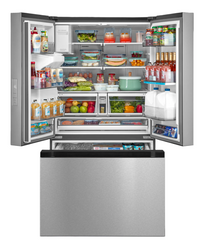 Midea 36" 29.3 Cu. Ft. Smart French-Door Refrigerator - Stainless Steel - MRF29D2AST | Réfrigérateur intelligent Midea de 36 po et de 29,3 pi³ à portes françaises - acier inoxydable - MRF29D2AST | MRF29D2S