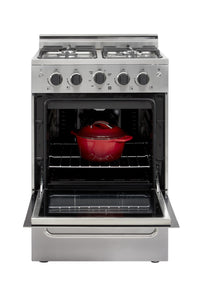 Prestige by Unique 24″ Convection Gas Range - UGP-24V PC1 S/S 