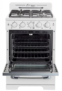 Classic Retro by Unique 24" Convection Gas Range - UGP-24CR W 