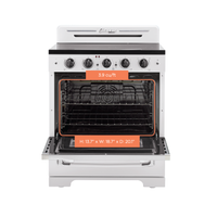 Classic Retro By Unique 30" Convection Electric Range - UGP-30CR EC W 