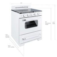 Classic Retro By Unique 30" Convection Electric Range - UGP-30CR EC W 