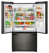 Whirlpool 36" 20 Cu. Ft. French-Door Refrigerator - Black Stainless - WRF540CWHV | Réfrigérateur Whirlpool de 20 pi³ et de 36 po à portes françaises - acier inoxydable noir - WRF540CW…