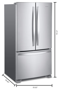 Whirlpool 20 Cu. Ft. Counter-Depth French-Door Refrigerator – WRF540CWHZ