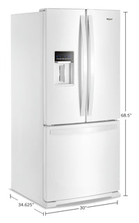 Whirlpool 20 Cu. Ft. French-Door Refrigerator - WRF560SEHW - Refrigerator in White