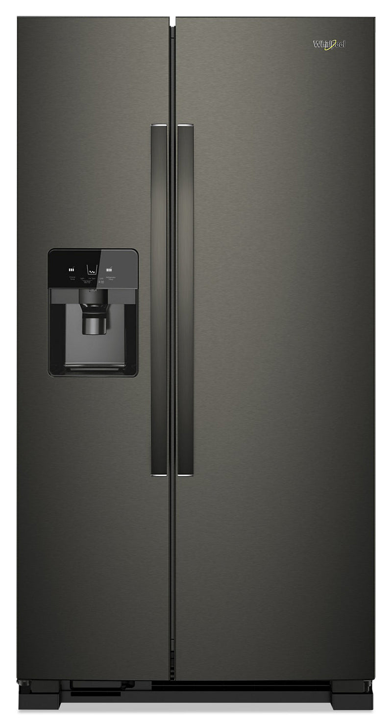 Whirlpool 25 Cu. Ft. Side-by-Side Refrigerator - WRS555SIHV - Refrigerator in Black Stainless Steel