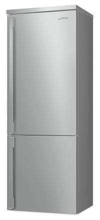 Smeg Portofino 16.2 Cu. Ft. Bottom-Freezer Refrigerator - FA490URX|Réfrigérateur Smeg Portofino de 16,2 pi3 à congélateur inférieur - FA490URX