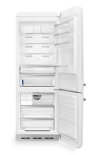 Smeg 18 Cu. Ft. Retro Bottom-Freezer Refrigerator - FAB38URWH|Réfrigérateur Smeg rétro de 18 pi3 à congélateur inférieur - FAB38URWH