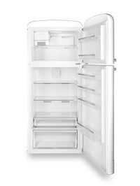 Smeg 19.28 Cu. Ft. Retro Top-Freezer Refrigerator - FAB50URWH3|Réfrigérateur Smeg rétro de 19,28 pi3 à congélateur supérieur - FAB50URWH3