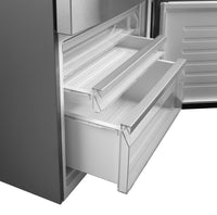 GE 31" 17.7 Cu. Ft. Counter-Depth Bottom-Freezer Refrigerator - Stainless Steel - GBE17HYRFS  | Réfrigérateur GE de 17,7 pi3 et de 31 po de profondeur comptoir à congélateur inférieur - acier inoxydable - GBE17HYRFS  | GBE17RFS