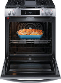 Frigidaire Gallery 6 Cu. Ft. Gas Range With Total Convection and Air Fry - Smudge-Proof® Stainless S… | Cuisinière à gaz Frigidaire Gallery de 6 pi³ avec convection totale et friture à air - acier inoxyda…