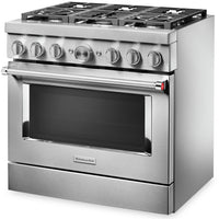 KitchenAid 36" Smart Commercial-Style Gas Range - KFGC506JSS