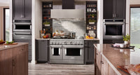 KitchenAid 48" Smart Commercial-Style Dual Fuel Range with Griddle - KFDC558JSS