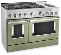 KitchenAid 48" Smart Commercial-Style Dual Fuel Range with Griddle - KFDC558JAV