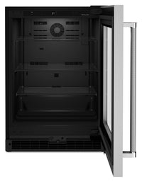 KitchenAid 5.2 Cu. Ft. Under-Counter Refrigerator with Glass Door - KURR214KSB 