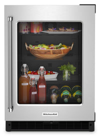 KitchenAid 5.2 Cu. Ft. Under-Counter Refrigerator with Glass Door - KURR214KSB 