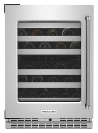 KitchenAid 5 Cu. Ft. 46-Bottle Wine Cellar with Left-Swing Door - KUWL314KSS 