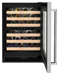 KitchenAid 5 Cu. Ft. 46-Bottle Wine Cellar with Right-Swing Door - KUWR214KSB 