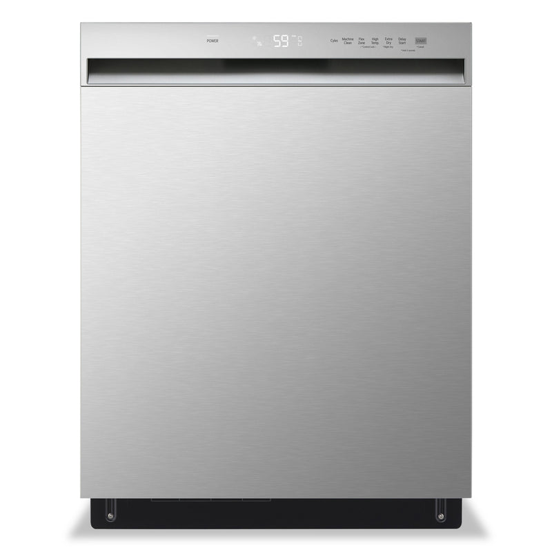 LG 24" 50 dBA Built-In Front-Control Dishwasher with Dynamic Dry - Smudge Proof Stainless Steel - LD… | Lave-vaisselle encastré LG à 50 dBA de 24 po avec commandes à l’avant et système Dynamic DryMC - aci…