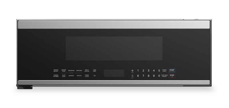 Midea 1.2 Cu. Ft. Slim Over-the-Range Microwave with 400 CFM - Stainless Steel - MMO12S14ASTC | Four à micro-ondes à hotte intégrée mince Midea de 1,2 pi³ et de 400 pi3/min - acier inoxydable - MMO12S14ASTC | MMO12S14