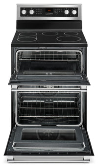 Maytag 6.7 Cu. Ft. Double Oven Electric Range with True Convection – YMET8800FZ - Electric Range in Stainless Steel