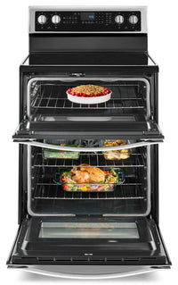 Whirlpool® 6.7 Cu. Ft. Electric Double Oven Range with True Convection - Electric Range in Stainless Steel