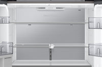 Samsung 36" 22.5 Cu. Ft. Bespoke Counter-Depth 4-Door Flex™ with AI Family Hub+™ Refrigerator - Stai… | Réfrigérateur BESPOKE Samsung de 22,5 pi³ et de 36 po de profondeur comptoir à 4 portes FlexMC avec …