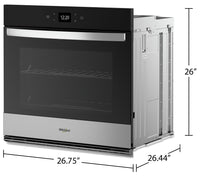 Whirlpool 4.3 Cu. Ft. Smart Single Wall Oven - WOES5027LZ   