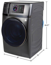 Profile 5.5 Cu. Ft. UltraFast All-in-One Washer/Dryer with Ventless Heat Pump and Pet Hair Removal M… | Laveuse-sécheuse tout-en-un ultrarapide Profile de 5,5 pi³ avec pompe à chaleur sans conduit et mode…