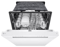 LG 24" 52 dBA Built-In Front-Control Dishwasher with Dynamic Dry - White - LDFC2423W | Lave-vaisselle encastré LG à 52 dBA de 24 po avec commandes à l’avant et système Dynamic DryMC - bla…