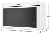 Whirlpool 1.1 Cu. Ft. Flush Over-the-Range Microwave with 900 Watts Cooking - White - YWMMF5930PW | Four à micro-ondes à hotte intégrée Whirlpool de 1,1 pi³ à installation affleurée avec cuisson à 900…