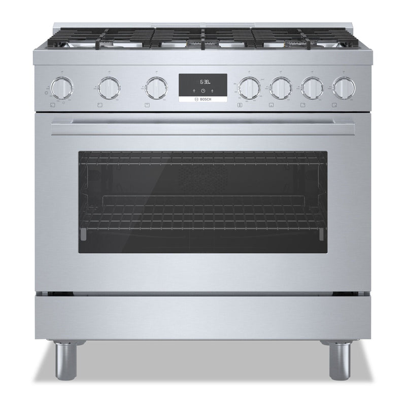 Bosch 800 Series 3.4 Cu. Ft. Industrial-Style Freestanding Gas Range - HGS8655UC 