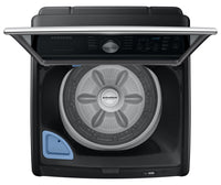 Samsung 5.3 Cu. Ft. Top-Load Washer and 7.4 Cu. Ft. Electric Dryer - Black Stainless | Laveuse à chargement par le haut de 5,3 pi³ et sécheuse électrique de 7,4 pi³ de Samsung - acier inoxydable noir | SATL350V