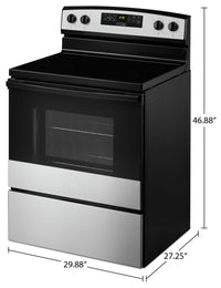 Amana 4.8 Cu. Ft. Electric Range - Stainless Steel - YAER6303MMS | Cuisinière électrique Amana de 4,8 pi³ - acier inoxydable - YAER6303MMS