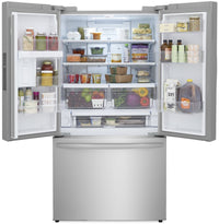 Frigidaire 36" 28.8 Cu. Ft. Standard-Depth French-Door Refrigerator - Smudge-Proof® Stainless Steel … | Réfrigérateur Frigidaire de 28,8 pi³ et de 36 po de profondeur standard à portes françaises - acier …