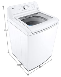 LG 4.8 Cu. Ft. Top-Load High-Efficiency Washer - White - WT6105CW | Laveuse haute efficacité LG à chargement par le haut de 4,8 pi³ - blanche - WT6105CW