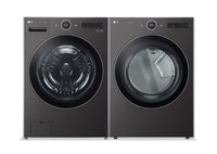 LG 5.8 Cu. Ft. Smart Front-Load Washer and 7.4 Cu. Ft. Electric Dryer - Black Steel 