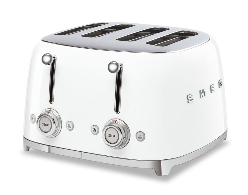 Smeg 4-Slice Long-Slot Toaster - TSF03WHUS|Grille-pain Smeg à fentes longues pour 4 tranches - TSF03WHUS