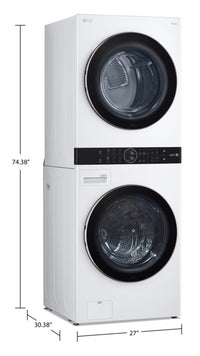 LG WashTower™ with 5.2 Cu. Ft. Washer and 7.4 Cu. Ft. Dryer - WKE100HWA 