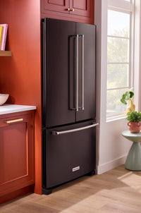 KitchenAid 36" 20 Cu. Ft. Counter-Depth French-Door Refrigerator - Black Stainless Steel - KRFC136RBS | Réfrigérateur KitchenAid de 36 po et de 20 pi3 de profondeur comptoir à portes françaises - acier inoxydable noir - KRFC136RBS | KRFC13BS