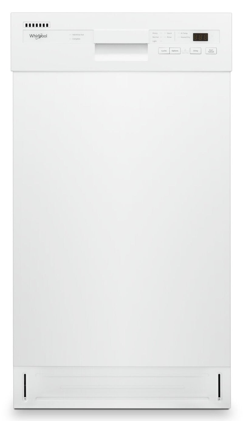 Whirlpool 18" 50 dBA Built-In Front-Control Dishwasher - White - WDPS5118PW | Lave-vaisselle encastré Whirlpool de 18 po et de 50 dBA avec commandes à l’avant - blanc - WDPS5118P…