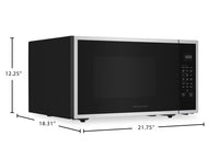 KitchenAid 1.6 Cu. Ft. Countertop Microwave with Steam Clean - Stainless Steel - YKMCS122RSS | Four à micro-ondes de comptoir KitchenAid de 1,6 pi3 avec nettoyage à la vapeur - acier inoxydable - YKMCS122RSS | YKCMS1SS