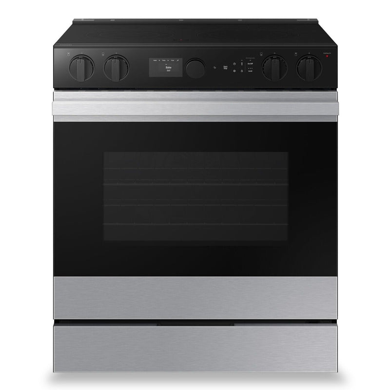 Samsung 6.3 Cu. Ft. Smart Electric Slide In Range with Air Fry and Air Sous Vide - Stainless Steel -… | Cuisinière intelligente électrique encastrée Samsung de 6,3 pi³ avec friture à air et Air Sous Vide …